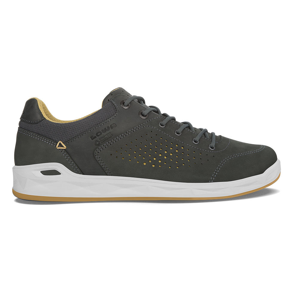 Scarpe Sportive Uomo Lowa San Francisco GTX Surround Grigie Scuro/Senape HJDOAN-789